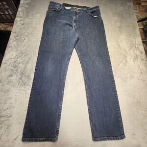 Wrangler Authentics Jeans Mens 40x32 Blue Straight Leg Denim Classic Comfort
